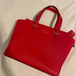 Kate Spade Satchel with strap in red